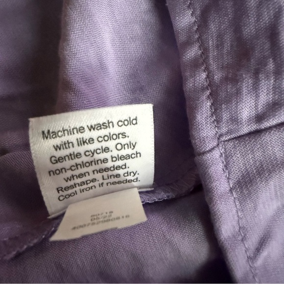 Nine West Women's Light Purple Cinched Waist V-Neck Blouse Size 2X office work - Picture 11 of 13